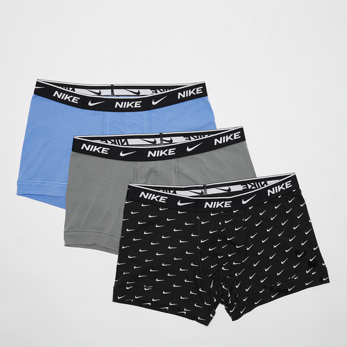 Everyday Cotton Stretch Trunk (3 Pack), , Apparel, swoosh print/cool grey/blue, taille: S - Nike - Modalova