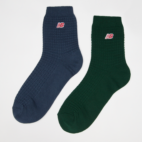 Waffle Knit Ankle Socks (2 Pack), , Accessoires, green/navy, taille: 35-38 - New Balance - Modalova