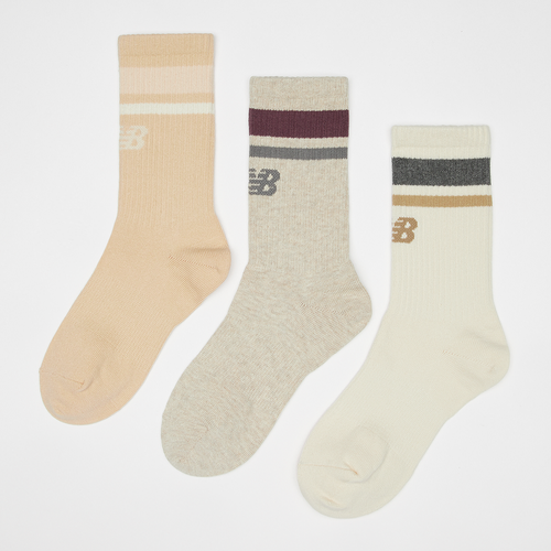 Sport Essentials Stripe Midcalf Socks (3 Pack), , Accessoires, beige, taille: 35-38 - New Balance - Modalova