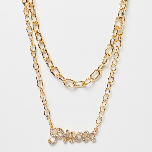 Diamond Zodiac Golden Necklace Pisces - Urban Classics - Modalova