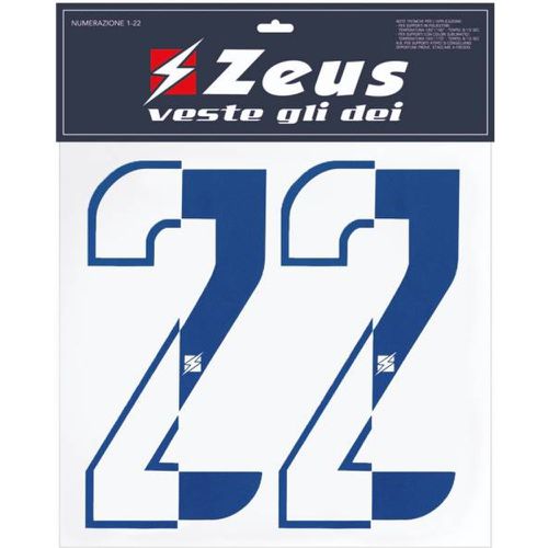 Kit de transfert des numéros de 1 à 22 Demi senior 25cm royal blue - Zeus - Modalova