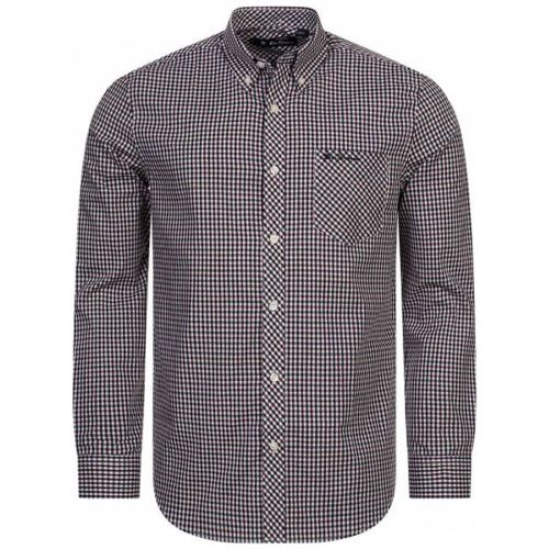 Gingham s Chemise à manches longues 0077860-VIN - Ben Sherman - Modalova