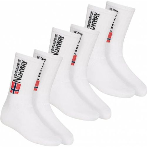 S Chaussettes de sport 3 paires GN002HP-WHITE - geographical norway - Modalova