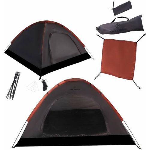 ® "Vindr" Camping 2 personnes Tente foncé - KIRKJUBØUR - Modalova