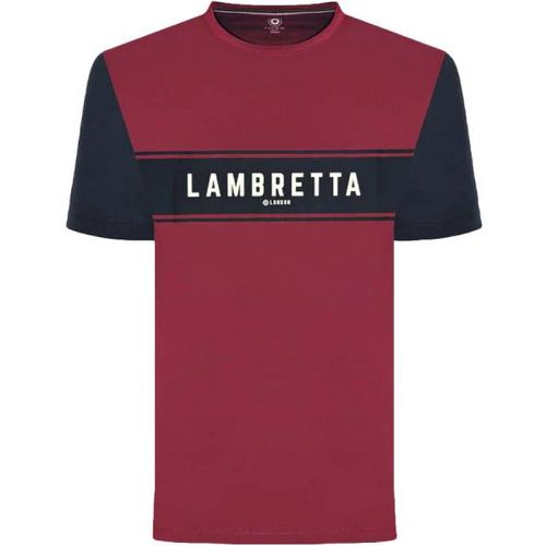 Burgundy s T-shirt SS9819-BURG/MARINE - Lambretta - Modalova