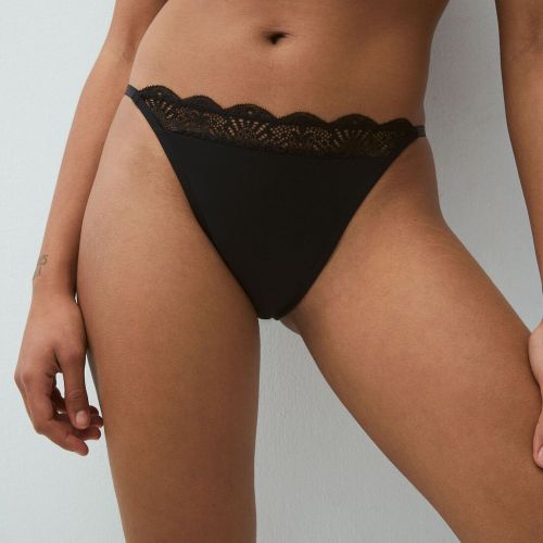 Culotte de règles échancrée avec dentelle florale - M - Undiz - Modalova