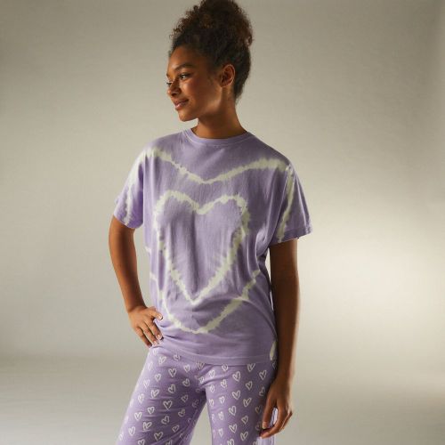T-shirt tie and dye au motif cœur - XS - Undiz - Modalova