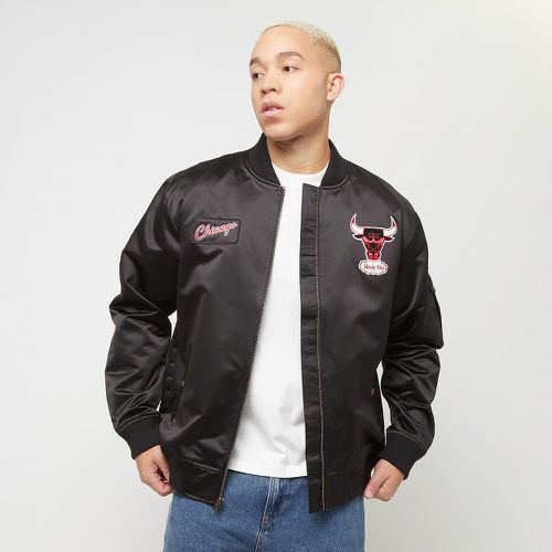 NBA CHICAGO BULLS NBA TEAM LEADER SATIN BOMBER black, , Apparel, en , taille: M - Mitchell & Ness - Modalova