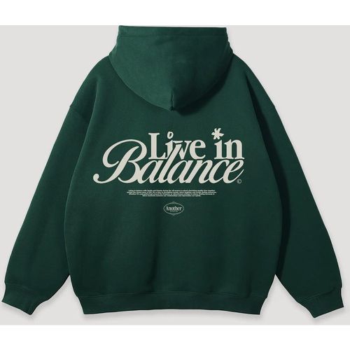 LIVE IN BALANCE HEAVY OV ZIP HOODIE wsh bottle green, , Apparel, en , taille: S - Another Cotton Lab - Modalova