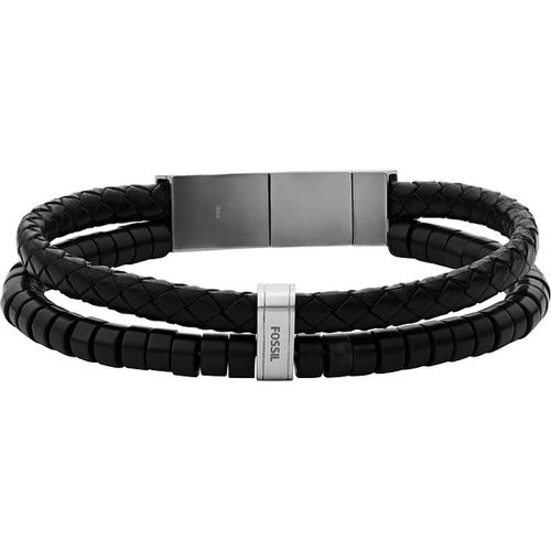 Bracelet Vintage Casual JF04082040 Cuir, Acier inoxydable - Fossil - Modalova