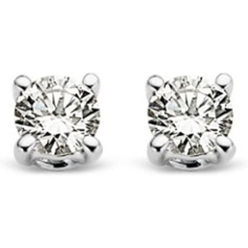 Clous d'oreilles en solitaire brillant croissant, diamant de 0,06 ct. Brillant croissant - Diamond Point - Modalova