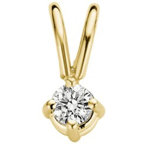 Pendentif en jaune solitaire brillant croissant, diamant de 0,04 ct. Brillant croissant - Diamond Point - Modalova