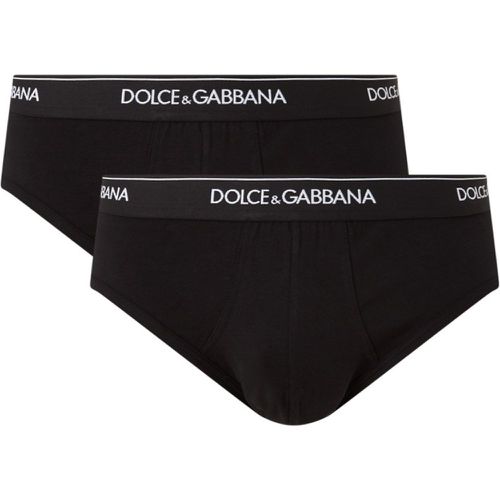 Slip avec bande logo en lot de 2 - Dolce & Gabbana - Modalova