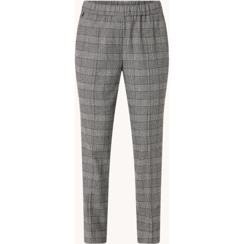 Pantalon coupe fuselée taille haute en laine mélangée à carreaux - Claudia Sträter - Modalova