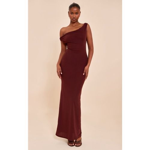 Robe longue asymétrique en mousseline de soie doublée - PrettyLittleThing - Modalova