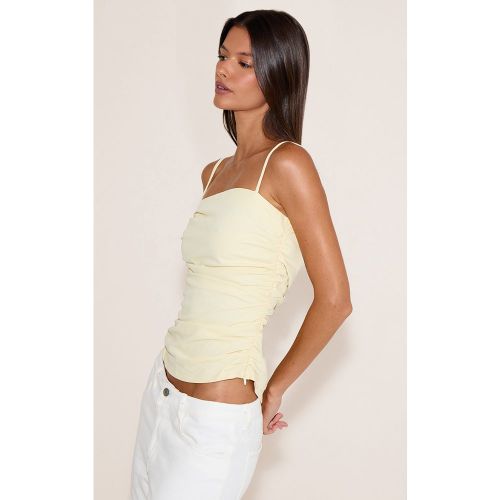 Top tissé froncé devant à bretelles fines | Taille 38 - PrettyLittleThing - Modalova