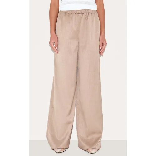 Pantalon large tissé à taille élastique - PrettyLittleThing - Modalova
