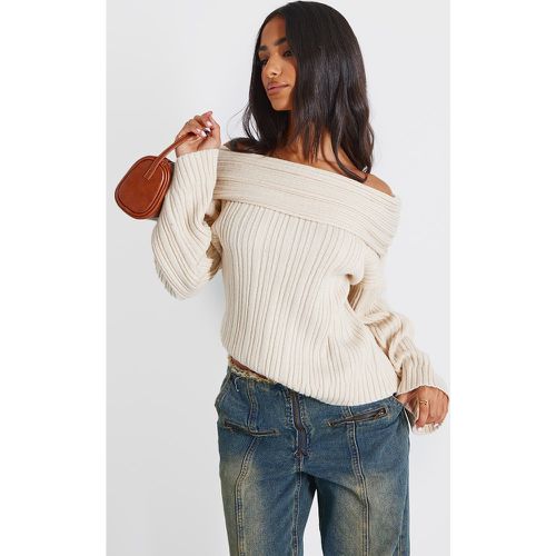 Petite Pull en maille tricot à épaule dénudée - PrettyLittleThing - Modalova