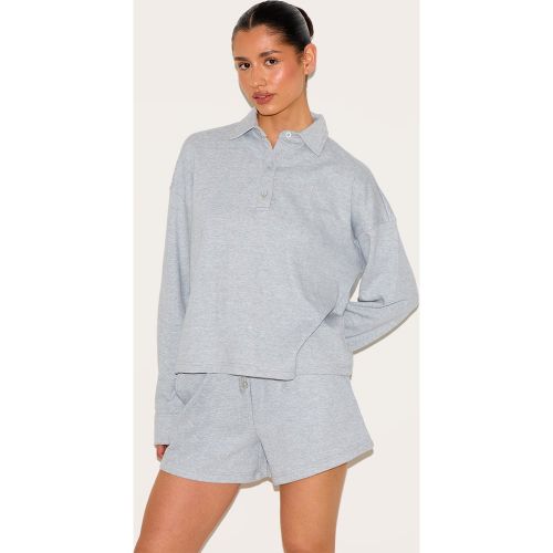 Tall Sweat polo oversize en sweat loopback - PrettyLittleThing - Modalova