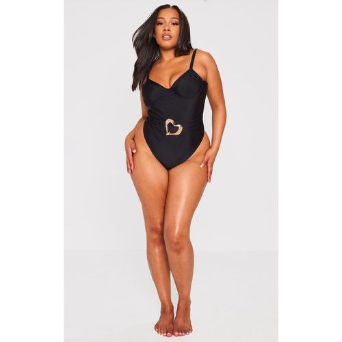 Plus Maillot de bain à empiècement coeur - PrettyLittleThing - Modalova