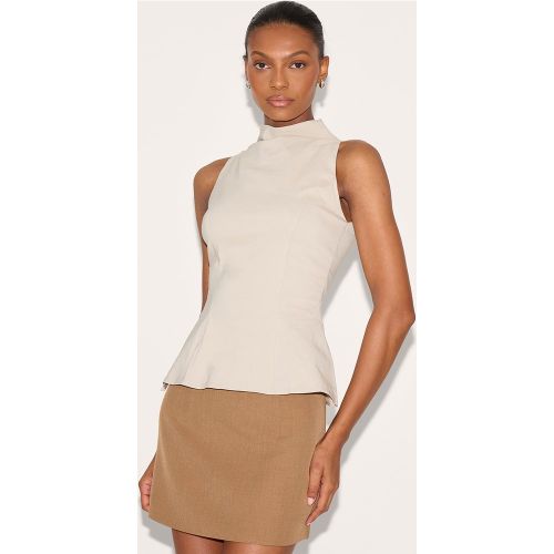 Top long en bengaline à col montant et taille cintrée - PrettyLittleThing - Modalova