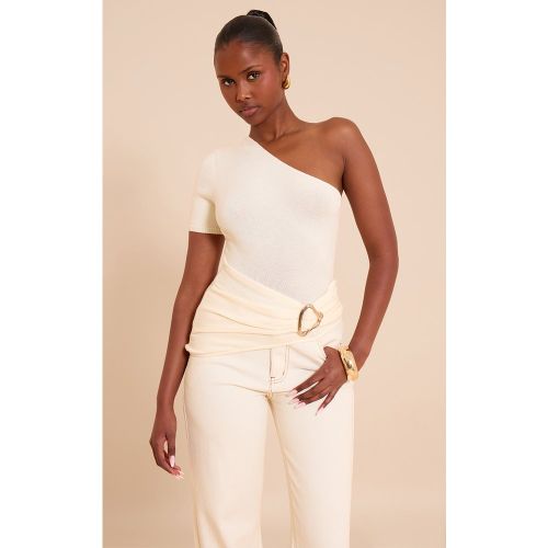 Top en maille tricot à une épaule et détail asymétrique - PrettyLittleThing - Modalova
