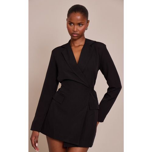 Robe blazer tissée cache-coeur nouée | Taille 38 - PrettyLittleThing - Modalova