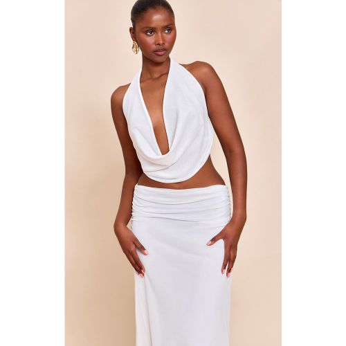 Top Blanc Col Bénitier Mesh, Blanc - PrettyLittleThing - Modalova
