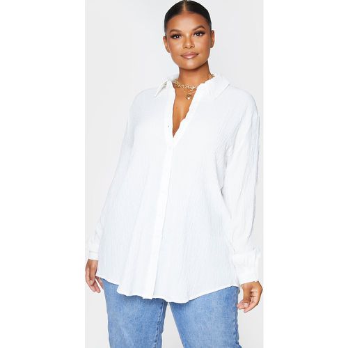 Plus Chemise oversize texturée blanche - PrettyLittleThing - Modalova