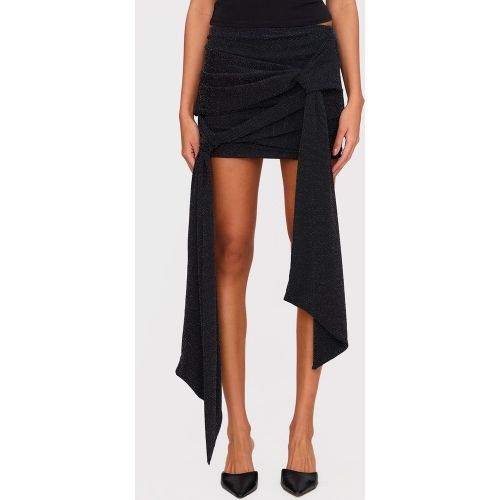 Mini-jupe en lurex pailleté à double nœud sur le devant - PrettyLittleThing - Modalova