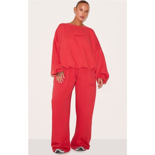 Plus Jogging droit brodé "" - PrettyLittleThing - Modalova