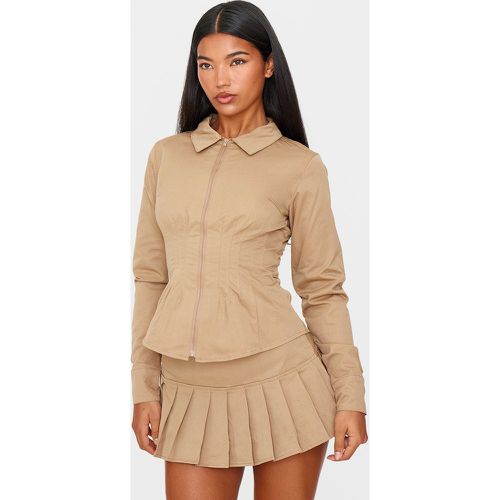 Veste ajustée longue à zip devant - PrettyLittleThing - Modalova