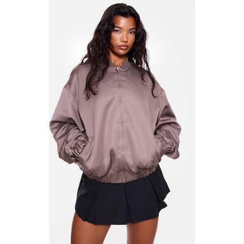 Veste bomber oversize satinée - PrettyLittleThing - Modalova