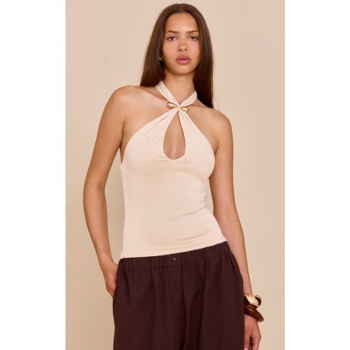 Top long doux doublé à dos nu et empiècement - PrettyLittleThing - Modalova