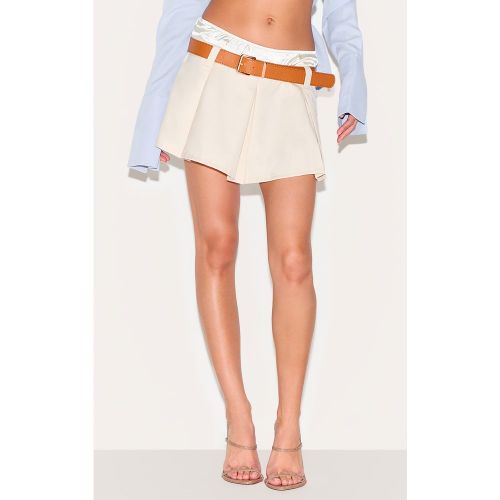 Mini-jupe de tailleur à double bande sur la taille et ceinture - PrettyLittleThing - Modalova