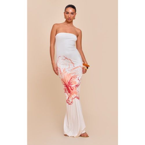 Robe bustier longue fleurie - PrettyLittleThing - Modalova