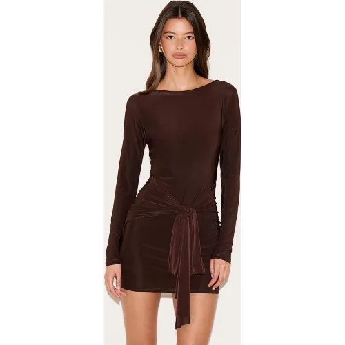 Mini robe moulante à détail noué - PrettyLittleThing - Modalova