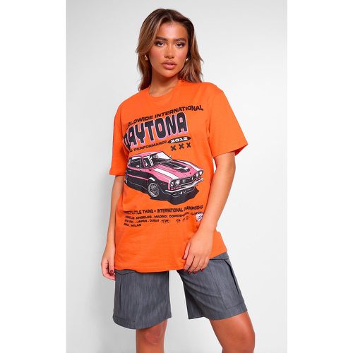 T-shirt à imprimé voiture Daytona - PrettyLittleThing - Modalova