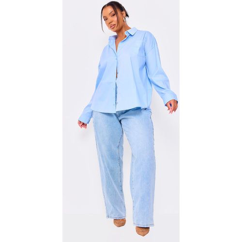 Plus Chemise oversize bleue, Bleu - PrettyLittleThing - Modalova