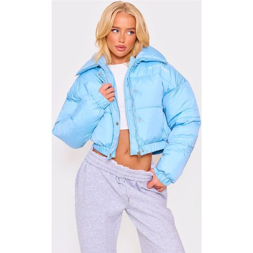 Doudoune courte bleue, Bleu - PrettyLittleThing - Modalova