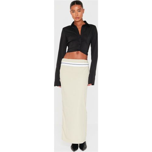 Jupe longue à bande contrastante repliée - PrettyLittleThing - Modalova
