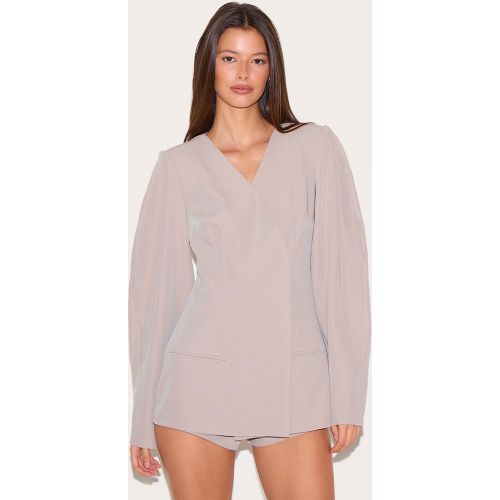 Combishort de tailleur croisé devant à manches cocon - PrettyLittleThing - Modalova