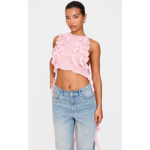 Crop top à traine volantée - PrettyLittleThing - Modalova