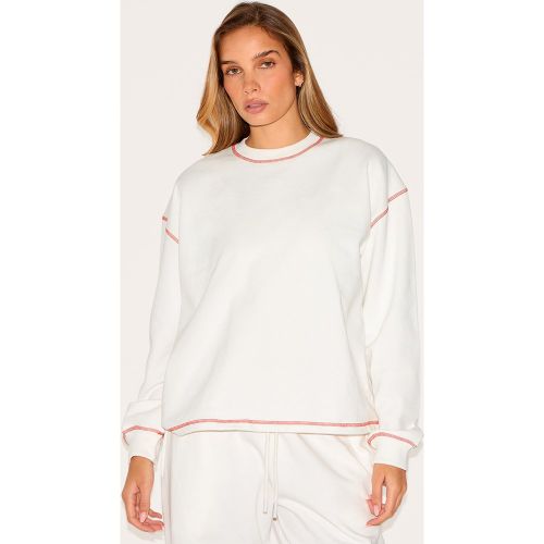 Sweat à doublure en polaire et coutures contrastantes - PrettyLittleThing - Modalova
