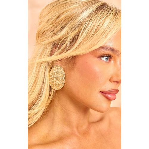 Boucles d'oreilles XXL texturées en ovales - PrettyLittleThing - Modalova