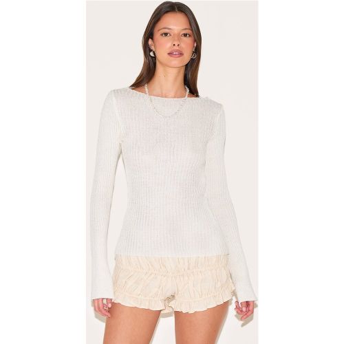 Top en maille tricot côtelée à manches longues - PrettyLittleThing - Modalova