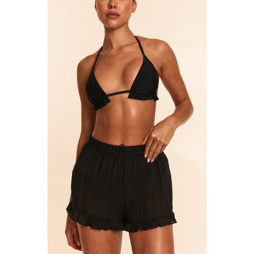Short en effet lin à bordures volantées - PrettyLittleThing - Modalova