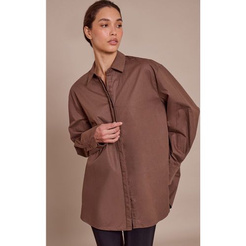 Chemise en coton à manchettes oversizes | Taille 38 - PrettyLittleThing - Modalova