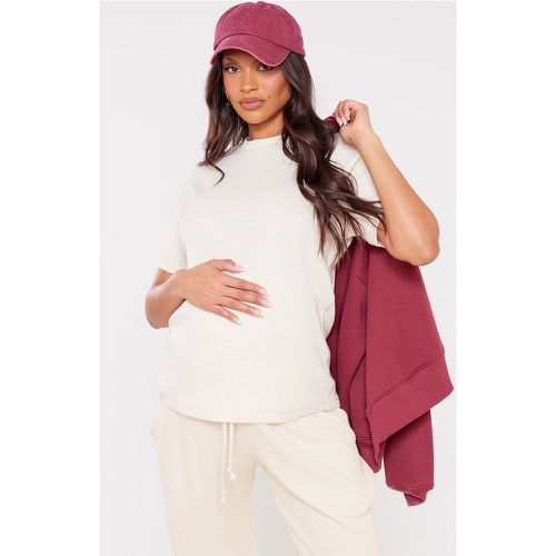 Maternité Top de grossesse en maille gaufrée texturée à manches courtes - PrettyLittleThing - Modalova
