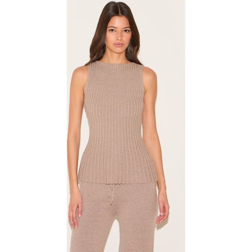 Top péplum en maille tricot côtelée à col bateau - PrettyLittleThing - Modalova
